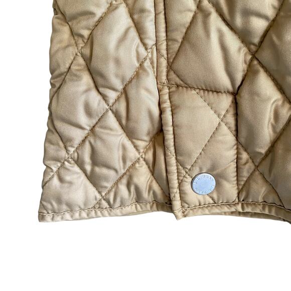 Women's L.L. BEAN Quilted Vest Size XS Tan Lined Insulated Snap Front 0 GCY1 - Picture 4 of 8